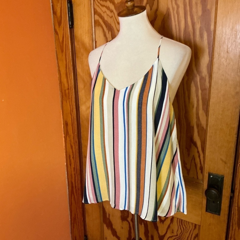 Style Rack Rainbow Striped Racer Back Tank top - Picture 7 of 11